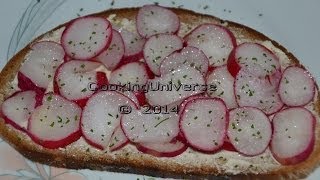 German Food Omas redish bread and butter Easy Recipes [upl. by Schwenk]