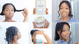 Luxury Relaxed Hair Wash Day with Mizani Christophe Robin amp Rahua [upl. by Elfrieda]