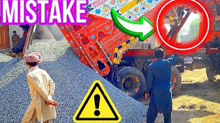 Incredible Dump Truck Unloading Accident  Over Load Truck 🛻 Unloading [upl. by Elmajian]