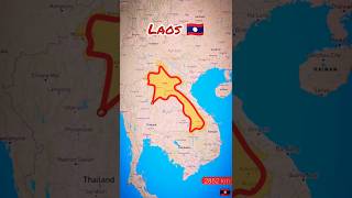 Laos 🇱🇦 full location maplaos history laoscity travel maps respect shoerts [upl. by Arley]