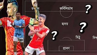 BPL 2324 BEST XI  BANGLADESH PREMIER LEAGUE FOOTBALL BEST TEAM [upl. by Felipe]