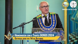 TROFÉU GORGS 2024  GM CELITO CRISTOFOLI ANUNCIA HOMENAGEADO [upl. by Ellekim]