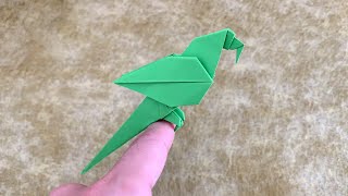 ORIGAMI PARROT  ORIGAMI BIRD  DIY EASY [upl. by Enellek]