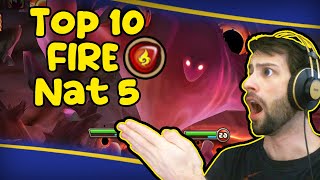 TOP 10 Best FIRE Nat 5 Summoners War [upl. by Anielram]