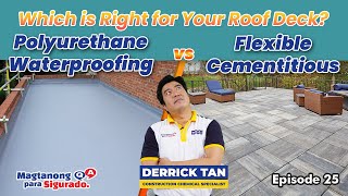 Waterproofing Roof Deck Polyurethane vs Flexible Cementitious [upl. by Eveneg]