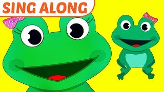 Five Little Speckled Frogs Song Lyrics  Nursery Rhymes Sing Along [upl. by Ogait]