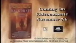 Backdraft VHS Release Ad 1991 windowboxed [upl. by Barayon]