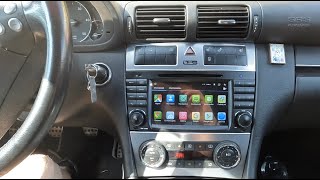 Car Android System Navigation In Mercedes C Class [upl. by Antonin]