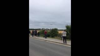 B1b Lancer arrival at Fairford 3916 [upl. by Essilec]