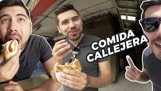 Probando COMIDA CALLEJERA en CHILE  Calidad VS Precio [upl. by Ailalue]