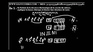 5  Exercice 1 Modéle de Lewis Part 2  Liaison Chimique [upl. by Gnoc]