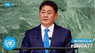 🇲🇳 Mongolia  President Addresses United Nations General Debate 77th Session English  UNGA [upl. by Laniger]