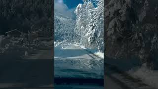 Snowy road to the ski resort of zell am see Austria🇦🇹 [upl. by Arratoon598]