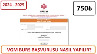 VGM BURS BAŞVURUSU NASIL YAPILIR  750₺ AYLIK BURS İLKOKUL ORTAOKUL LİSE BURSUBURS VEREN KURUMLAR [upl. by Adelric638]