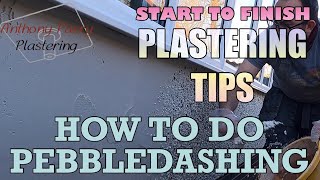 How to do Pebbledashing  PLASTERING TIPS [upl. by Adora385]