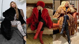 2024 Most Popular Flattering Collection Fur Coat for Girlswinter dress furcoat Gucci hollywood [upl. by Leahcimdivad]