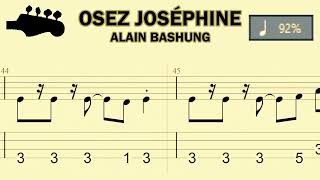 🪕 • ALAIN BASHUNG • OSEZ JOSÉPHINE • 🎶 • COMPLETE BASS TAB • ⏱️ x92 • ⭐⭐ [upl. by Gib86]