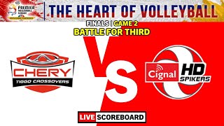 Chery Tiggo vs Cignal HD  BATTLE FOR 3rd Game 2  Repeat or Resbak  PVL AFC Live Scoreboard [upl. by Thursby775]