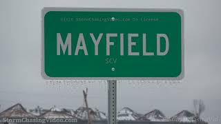 Mayfield KY Hit By Ice Storm 232022 [upl. by Dygal]