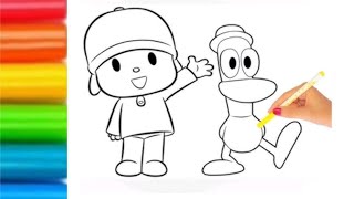 Cute pocoyo drawing  easy drawing  pocoyo colouring ❤💙💚 drawing  pocoyo  pocoyo simple [upl. by Leynwad754]