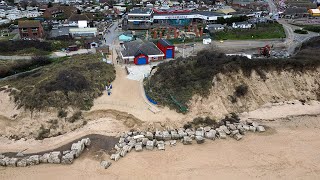 Hemsby erosion 360 walk along the dunes [upl. by Eigla]