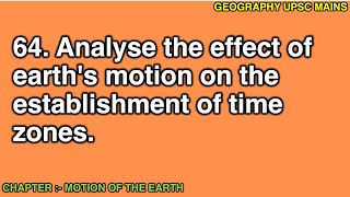 264 Effect of Earths Motion on Time Zone Establishment  Analyzing the Impact [upl. by Olethea]