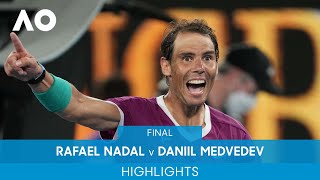 Rafael Nadal v Daniil Medvedev Highlights Final  Australian Open 2022 [upl. by Tada459]