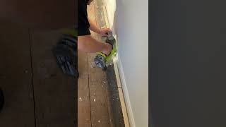 Installing Carpet Grippers on The Timber Floor with A Stabler [upl. by Eterg]