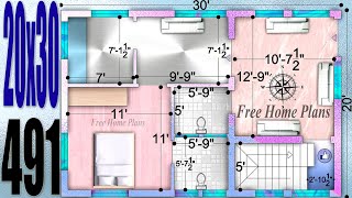 20x30 1Bhk East Facing House Plan [upl. by Herbert]