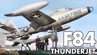 F 84 Thunderjet Thunderstreak Thunderflash Thunderscreech Republics amazing American aircraft [upl. by Ulysses]