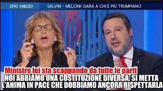 Scontro stellare Tra la Gruber e Salvini Quando sbaglia un politico cosa va fatto [upl. by Lisk]