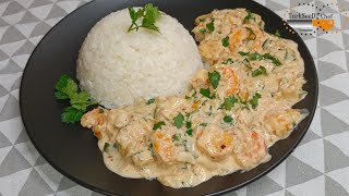 Crevettes Sautées à la crème [upl. by Bouton]