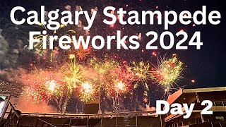 Calgary Stampede Fireworks at GMC Stadium [upl. by Nobie38]