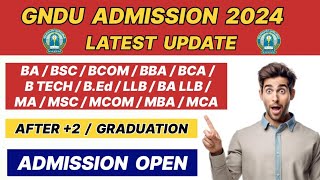 GNDU ADMISSION 2024 OPEN 😱🔥LATEST UPDATE  NEW ADMISSION SESSION 2024  2025  GNDU LATEST UPDATE [upl. by Anitsirk]