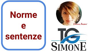 TG Simone  RUBRICA quotNorme e sentenzequot [upl. by Audres]