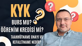 KYK PARASI BURSÃ–ÄžRENÄ°M KREDÄ°SÄ° KYK KEFALETNAME VE TAAHHÃœTNAME NEDÄ°R 2000â‚º BANKKART GENÃ‡ [upl. by Soisanahta]