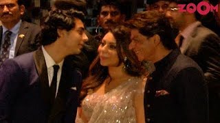 Shah Rukh Khan With Gauri Khan amp Aryan Khan At Akash And Shlokas Engagement [upl. by Assenav]