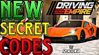 DRIVING EMPIRE ALL WORKING FEBRUARY CODES FOR IN 2024 ROBLOX DRIVING EMPIRE SECRET CODES [upl. by Leyameg]