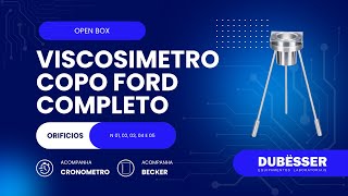 VISCOSIMETRO COPO FORD COMPLETO DUBESSER [upl. by Oralle]