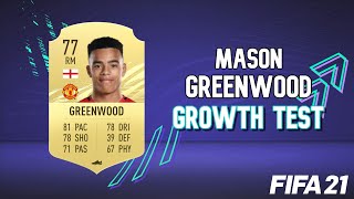 Mason Greenwood Growth Test FIFA 21 Career Mode [upl. by Kittie]