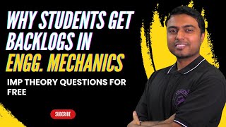 WHY STUDENTS GET BACKLOGS  ENGG MECHANICS  ENGINEERING engineering sppu exam endsem [upl. by Naples]