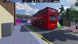 Riding 157 Bus Route  Croydon Roblox [upl. by Novi]