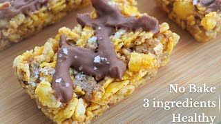 ÇA DEVIENDRA TON SNACKS FAVORI  Recette de barres Ultra facile et healthy avec 3 ingrédients 🍫 [upl. by Burkle154]