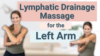 Left Arm Lymphedema Massage Full Manual Lymphatic Drainage Massage By a Lymphedema Therapist [upl. by Nelloc]