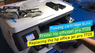 cara pasang cartridge printer HP OfficeJet Pro 7720 use setup cartridge printer office jet 7720 [upl. by Dleifxam81]