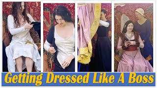 Getting Dressed Like a Medieval Princess SUPERCUT  Burgundian Fashion Splendor [upl. by Amoreta480]