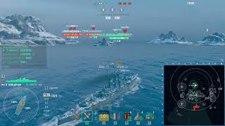 World of Warships  Schlieffen in 3vs3 Brawl  Crossing the T   Triple Kill [upl. by Omoj427]