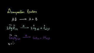 Decomposition reactions  Redox Reactions  Chemistry  Khan Academy [upl. by Ketty]