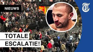 Bizarre beelden chaos en vechtpartijen bij Glorywedstrijd Badr Hari [upl. by Gerrit]