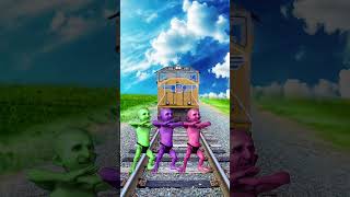 Red blue amp green ak frie Joker Railway dance cat direct train attack funnyvideo [upl. by Trebbor225]